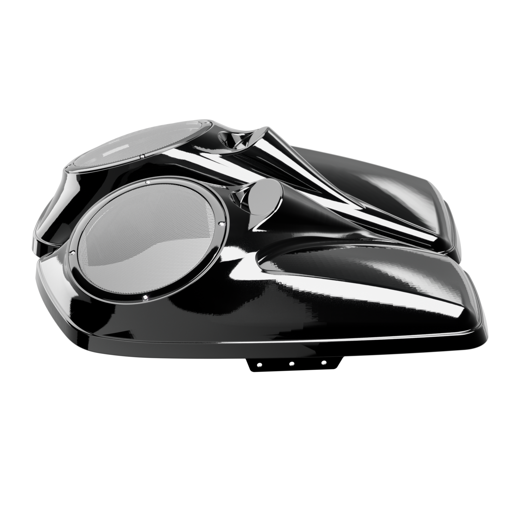 Candy Orange Dual 8'' New Speaker Lid For Harley Chopped