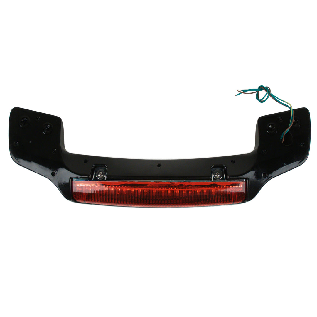LED Trunk Light Spoiler For Harley Touring Models (1997-2013) With King/Chopped/Razor Tour-Pak | Black ABS Plastic