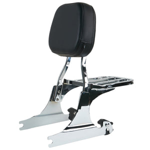 Passenger Backrest with Luggage Rack for Harley Davidson Dyna