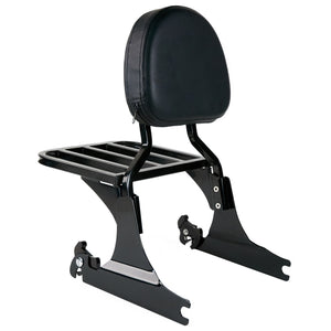 Passenger Backrest with Luggage Rack for Harley Davidson Softail (200mm Rear Tire)